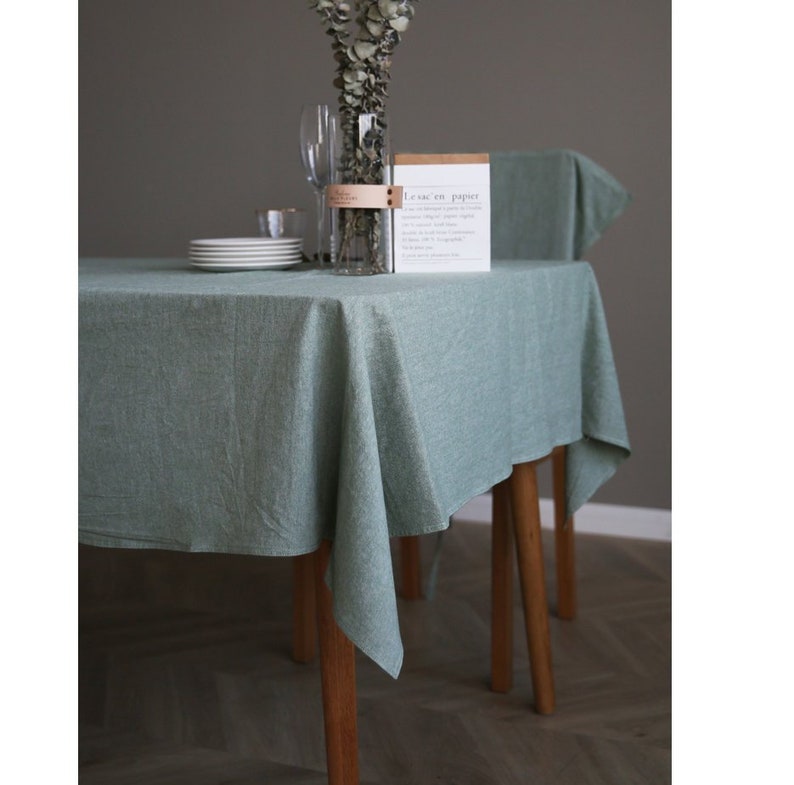Linen Tablecloth Sage Green Rectangle Square Round Oval Etsy Ireland