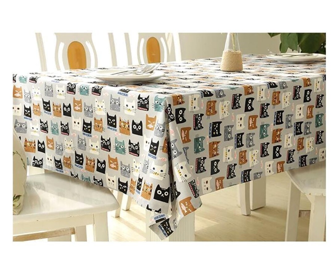 Kitten Cats Fish Rectangle Square Tablecloth,round Oval Tablecloth ...