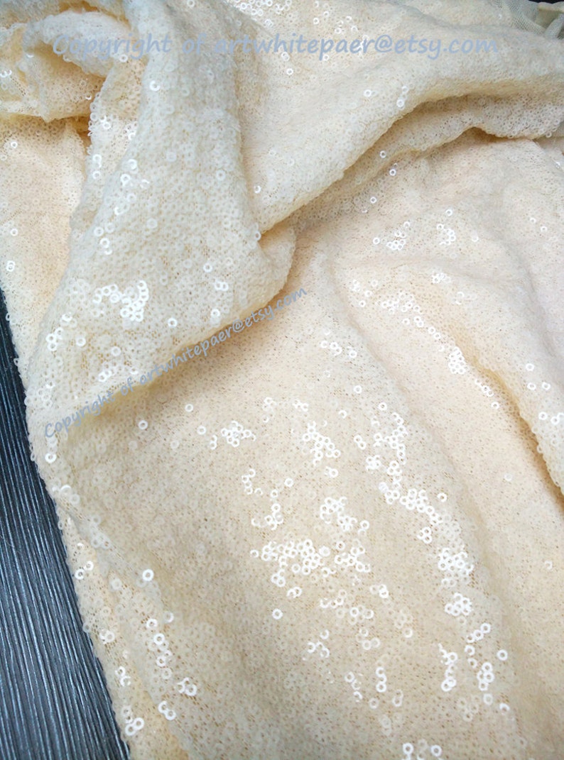 Ivory Sequin Glitz Tablecloth Rectangle Round Etsy