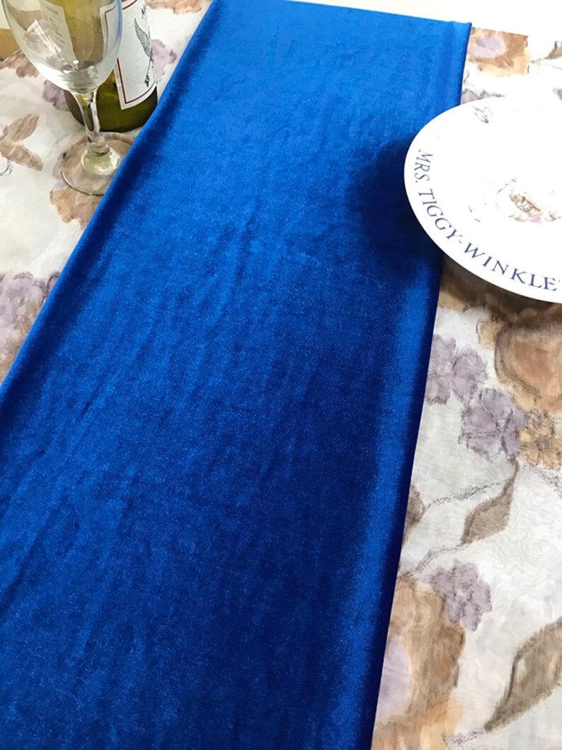 Velvet Table Runner Royal Blue Rectangle Square Round Oval Etsy