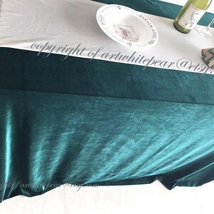 Velvet Tablecloth Emerald Hunter Green Rectangle Square Round Oval Coffee Table,party,beach ...