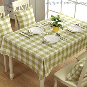 Buffalo Check Rectangle Square Linen Tablecloth,Round Oval Party Tablecloth,Wedding Centerpiece,Birthday Gift-Custom Bench Cushion,Pillow