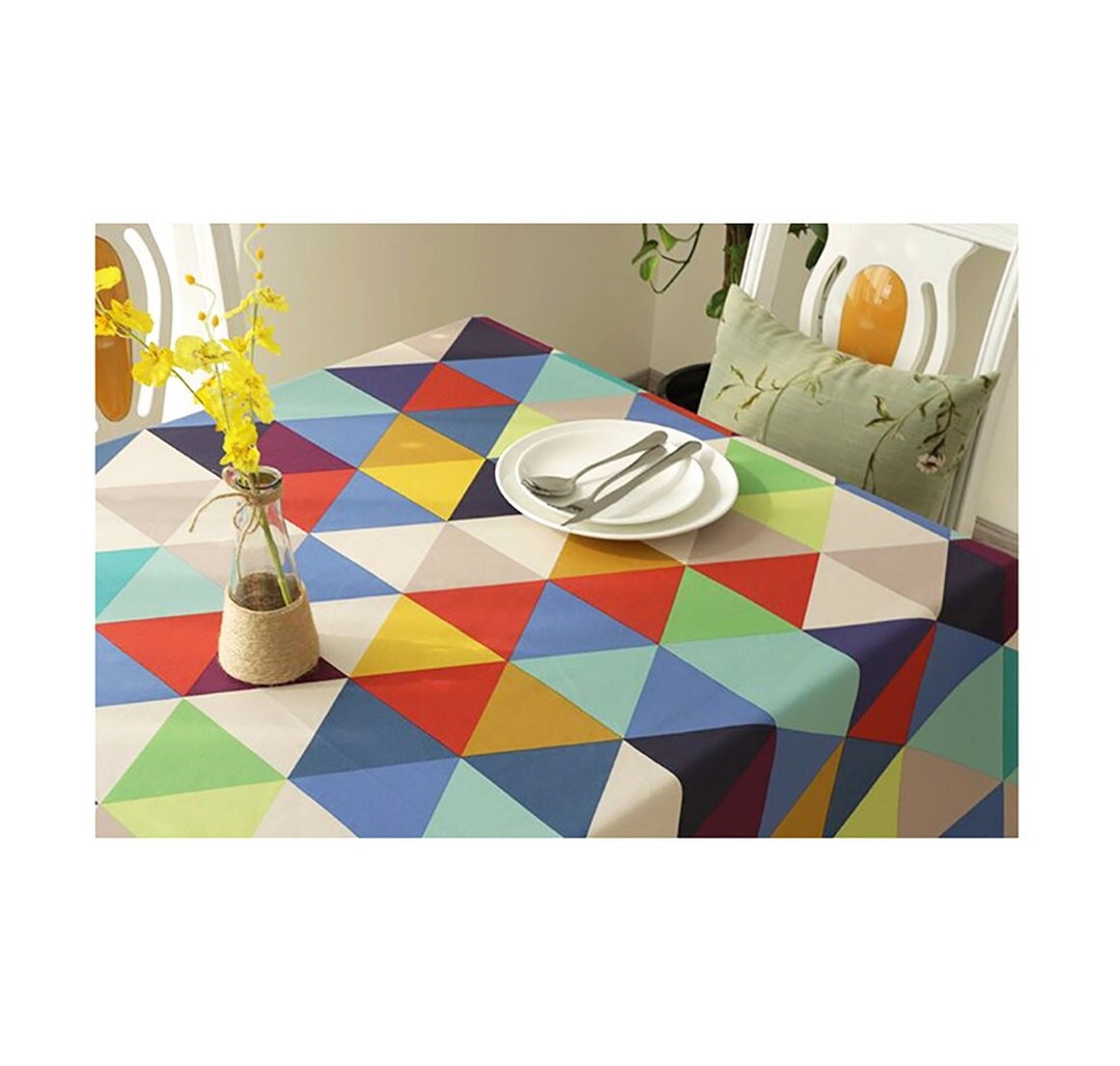 Triangular Tablecloth Rectangle Round Oval Square Tablecloth Geometric Triangle,dining Table ...