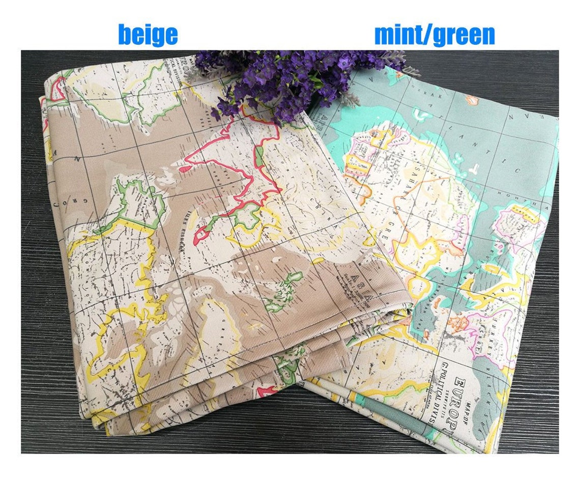 Tablecloth World Map Rectangle Square Round Oval Etsy