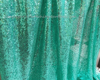 Ocean Blue Sequin Photography Backdrop,Glitz Wedding/Party Table Overlay--23 Color,Tablecloth,Runner,Shower,Ceremony Background,FREE GIFT