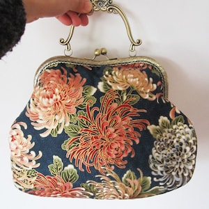 Bolsa Clutch Kisslock, Bolsa Frame Feminina, Bolsa Frame Wristlet, Presente para Madrinhas, Bolsa de Maquiagem, Bolsa de Cosméticos, Capa de Telefone, Capa para Óculos de Sol----Coreopsis