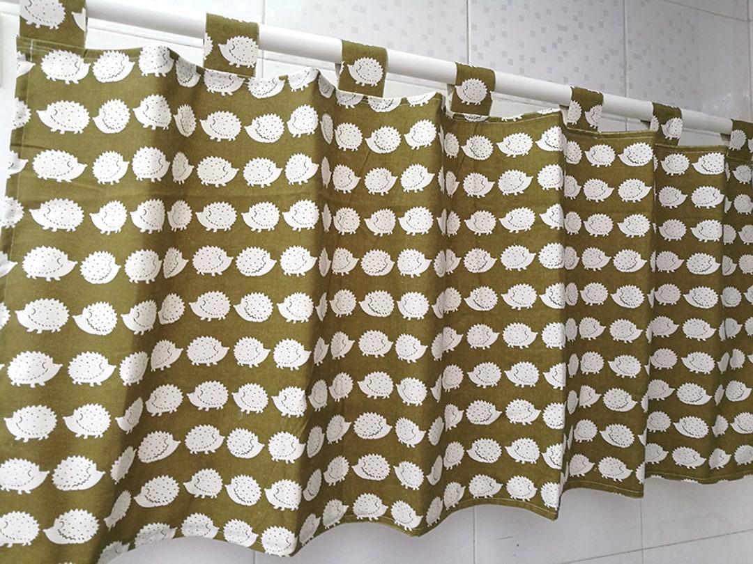 Linen Cafe Curtain Window Valance Ruffled/window Treatment/kids Nursery