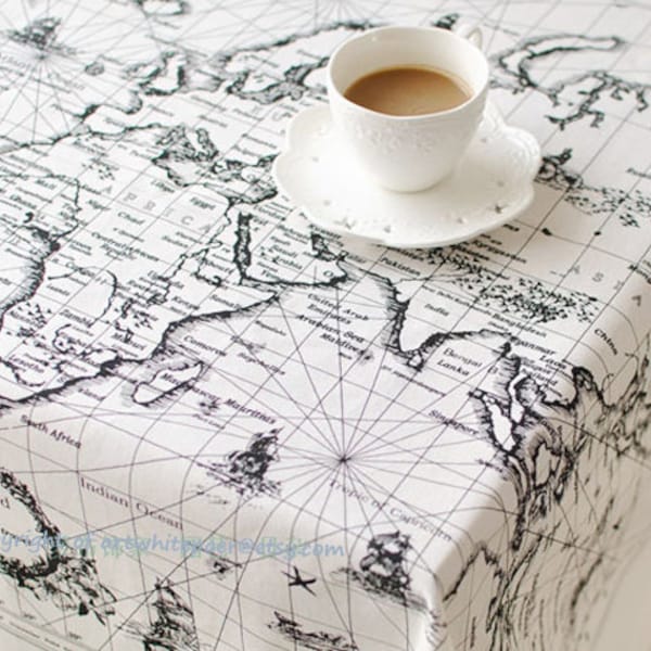 Map Tablecloth - Etsy