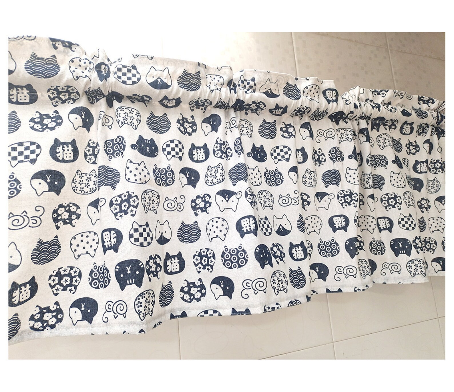 Kitten Cat Cafe Curtain Window Valance/kitchen Curtain/kids Etsy Canada