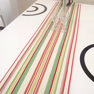 Stripe Lime Coffee Table Runner,Washable Cotton Runner,Wedding Table Linen,Birthday Shower Party Table,Thanksgiving Housewarming Xmas Gift