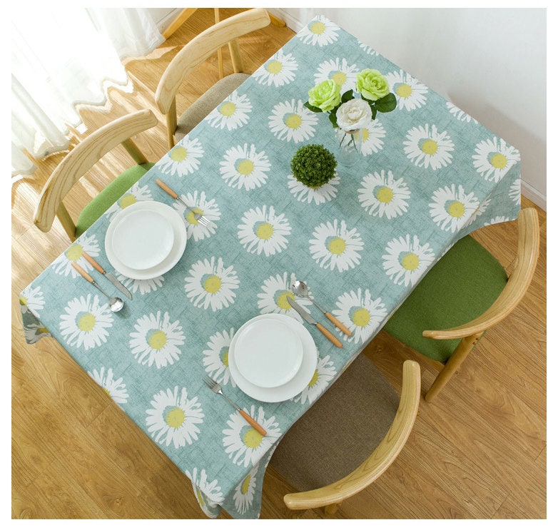 Tablecloth Sunflower Shabby Chic Rectangle Square Round Oval DiningPartyWeddingCeremonyBaby ShowerBirthday GiftCoffee