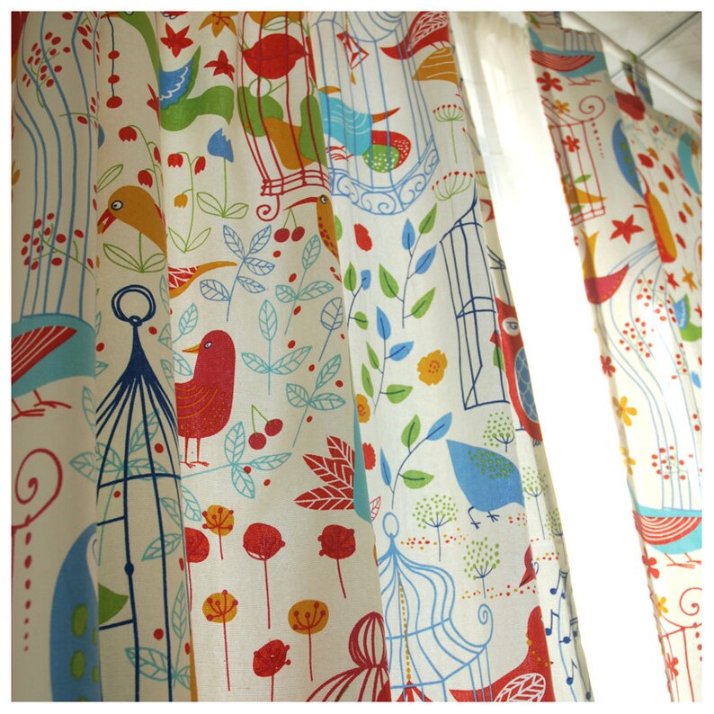 Window Curtain PanelWindow TreatmentCafe Curtain ValanceChildren PlayroomBathroom Shower CurtainNursery-Owl Birds Tree Flower,FREE GIFT