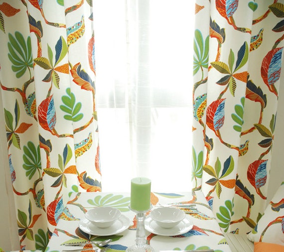 Window Curtain Panel/Window Treatment/Bedroom Curtain Drape/Kitchen/Child Playroom/Bathroom Shower Curtain/Nursery-Summer Palm Tropical,GIFT