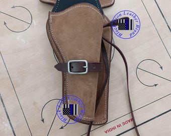Skórzana kabura z funkcją łamania kciuka: pasuje do Rugera Wranglera, Uberti Stallion kal. .22