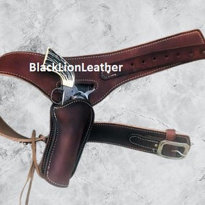 Handmade Western Right Hand New Holster Gift for HerLeather Revolver Holster with Belt Single Holster Belt Right Hand Fit Barrel Up to 5-7&quot;