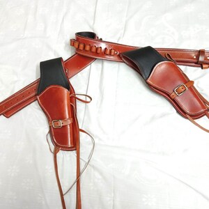 Handmade Leather Western Holster: Cowboy Action Revolver, Ammo Loops