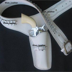 Handmade Leather Western Holster: Cowboy Action Ammo Loops, .22-.45 Caliber