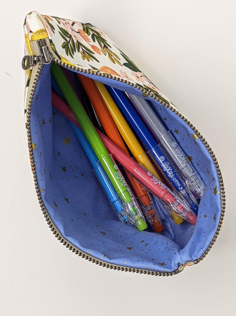 Rifle Paper Co Strawberry Field and Cork Zipper Pouch Makeup Etsy