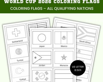 Banderas para colorear del Mundial 2026 – Todas las naciones clasificadas