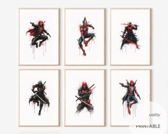 Spiderman Watercolor Art Print: Superhero A4 Poster (Digital Download)