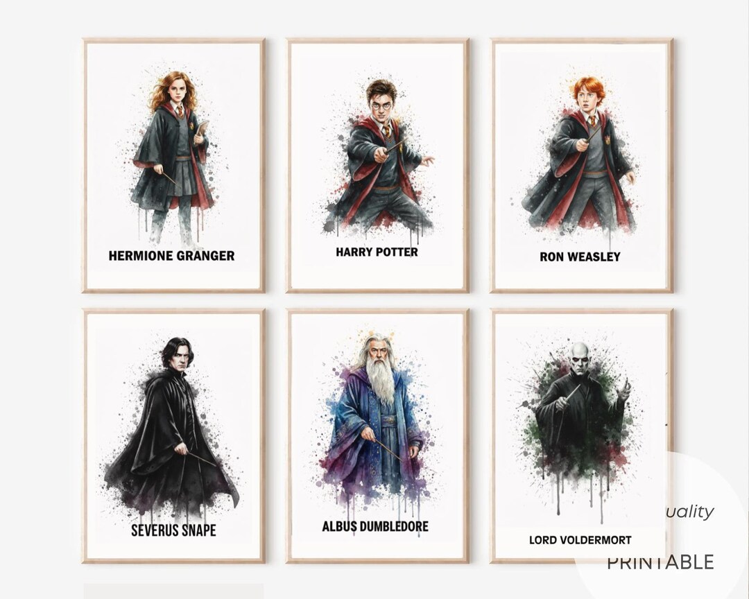 Harry Potter Watercolor Art A4 Print: Wall Art Decor ( PDF Downloadable ...