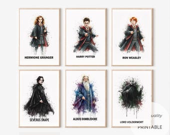 Harry Potter Watercolor Art A4 Print: Wall Art Decor ( PDF Downloadable File )