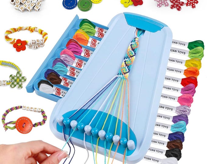 DIY Friendship Bracelet Making Kit for Girls: Portable Craft Set