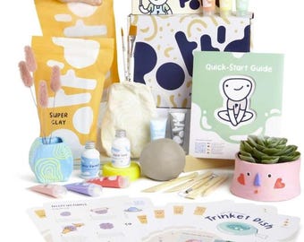 Kit de arcilla de secado al aire para adultos: manualidades de cerámica para principiantes, pinturas y herramientas