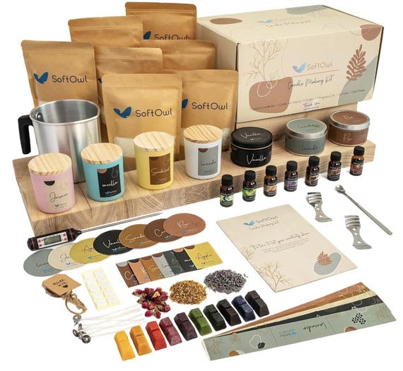 DIY Soy Candle Making Kit – Beginner Set with Scents & Dyes