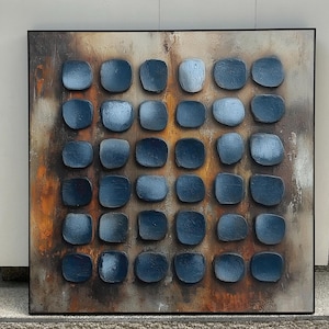 grey abstract art canvas grey wall painting  Wall Art blue minimalist painting 3d texture wall art blue wall art painting