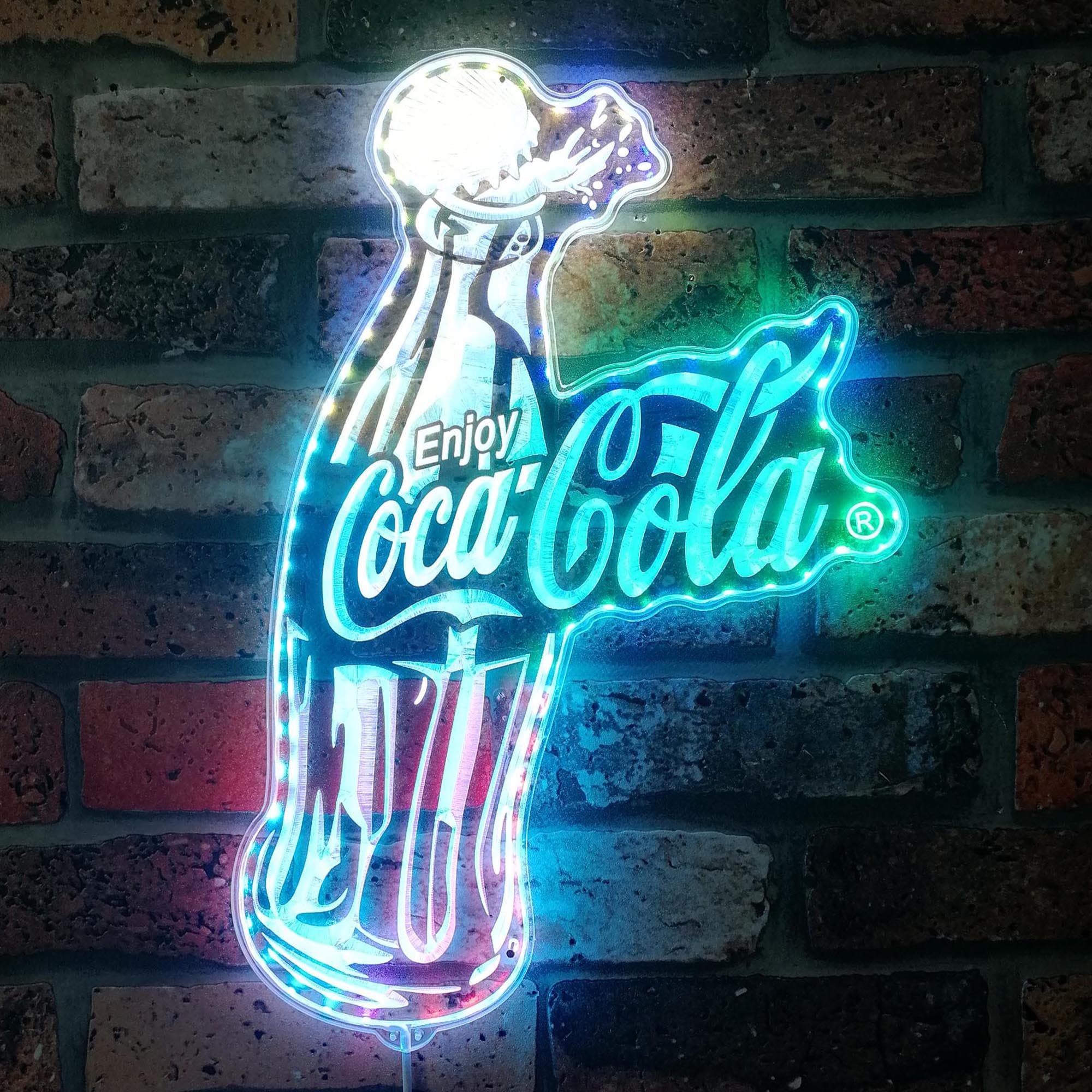Coca Cola Bottle LED Wall Decor Sign, Game Room Man Cave Decor