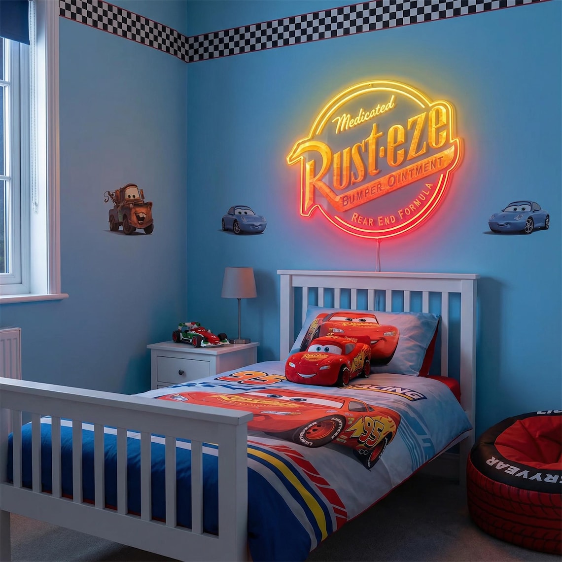 Cars Rusteze LED Wall Decor Sign, Game Room Man Cave Decor , Multi ...