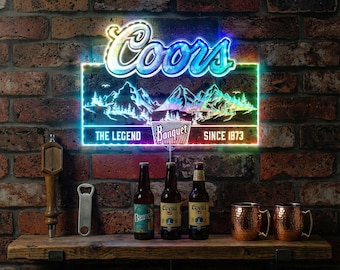 Coors Light LED Neon Sign, Custom Beer Sign - Etsy