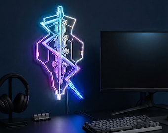 Cyberpunk David Edgerunners LED-muurdecoratiebord, Game Room Man Cave Decor, Multikleuren Nachtlampje Sfeerteken