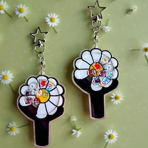 G-Dragon Daisy Keychain, Kpop Bigbang Fan Gift, GD Keychain, Cute Keyring, GDragon Inspired Accessories