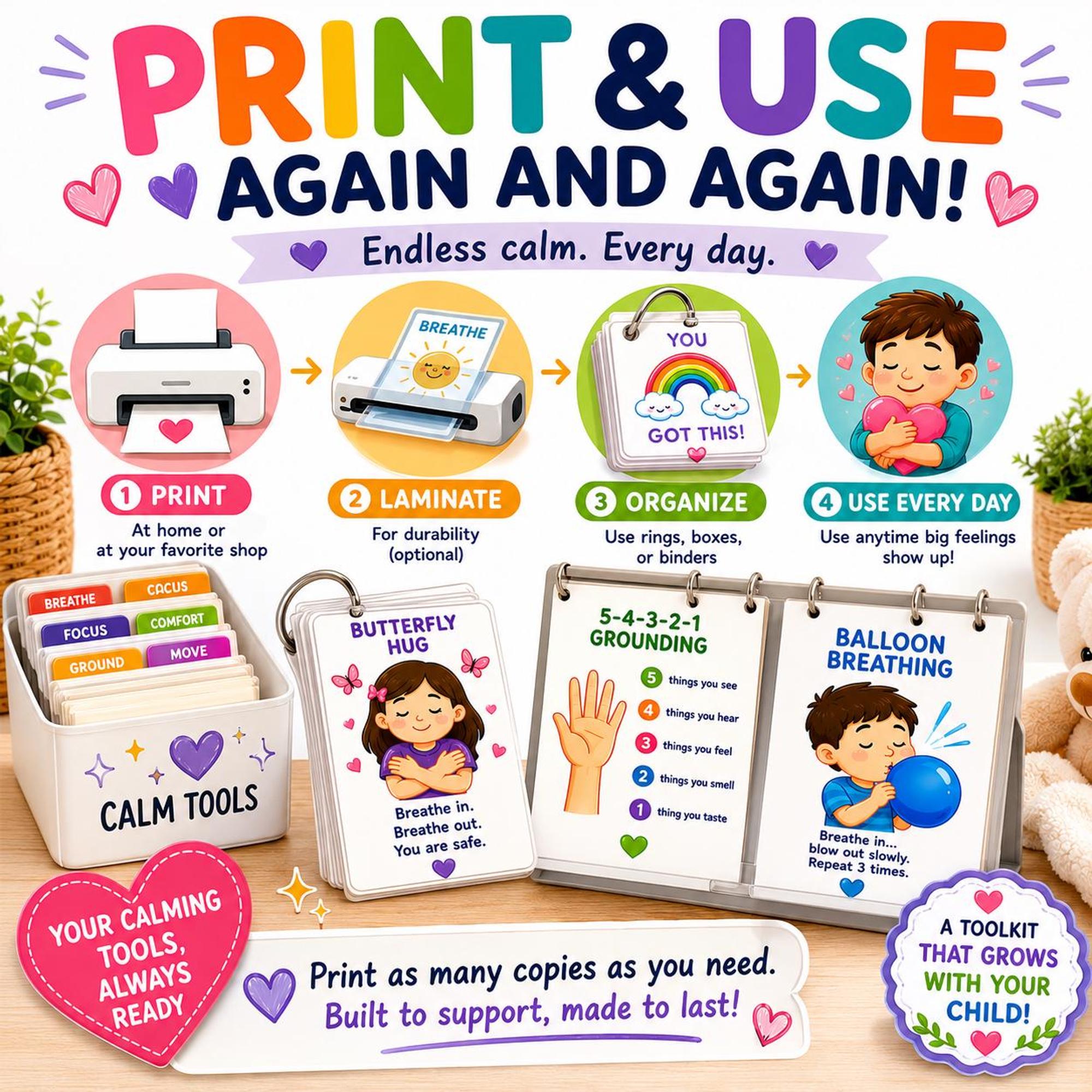 165+ Calming Strategy Cards for Kids | Emotional Regulation Toolkit ...