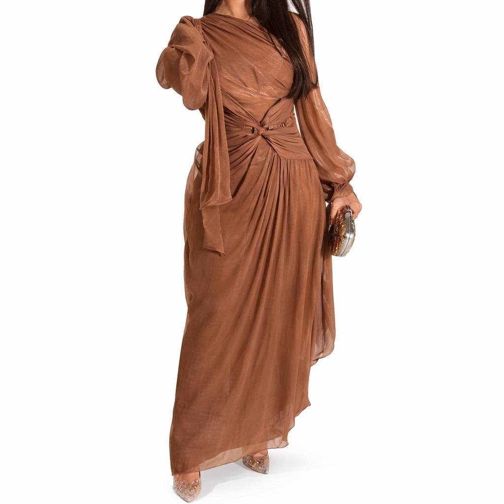 Solid Brown Wedding Guest Dress - Etsy Solid Brown Wedding Guest Dress - Etsy