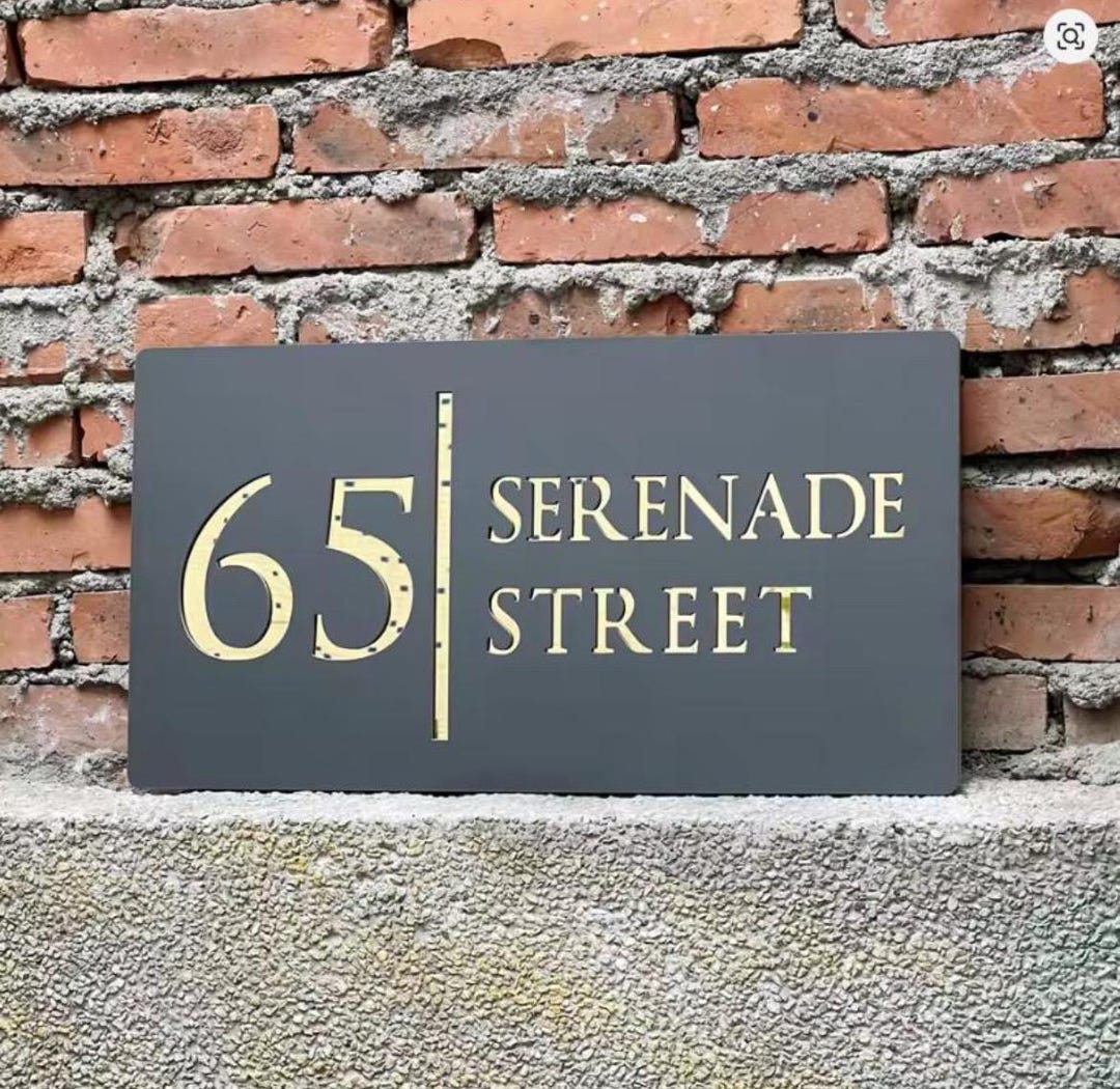 Customised Address Number Sign | Elegamt Acrylic Address Plaque for ...