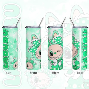Trendy Pink Cartoon 20oz Skinny Tumbler Wrap PNG, Straight & Tapered Tumbler Digital Design, Sublimation Ready, Instant Download, 20oz Wrap