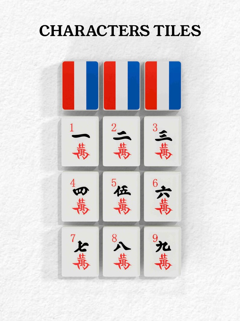 a collection of tiles with characters on them, arranged in a grid pattern.