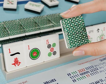 Bamboo Weave Custom Resin Mahjong American Set 166 Pcs, Travel Mahjong Available, Mothers Day Gift