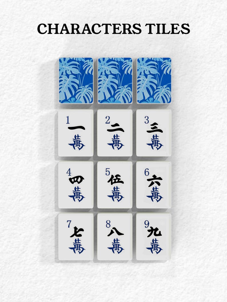 a collection of tiles with various characters and symbols on them, arranged in a grid format.
