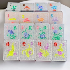 Amerikanische Mahjong Fliesen, personalisierte Mahjong Set, Mah Jong Fliesen, Mahjong, Mahjong Set, Mahjong Fliesen, Mahj Set, benutzerdefinierte Riichi Mahjong
