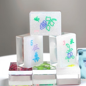 Mahjongset, Custom Mahjong Tiles, Mahjong Tiles Sets, Mahjong, Mahjong Tile Set, Mahjong Set, Mah Jong Tiles,Custom Mahjong Set Gift for her