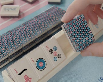 Bamboo Weave Custom Resin Mahjong American Set 166 Pcs, Travel Mahjong Available, Father Day Gift for Mom