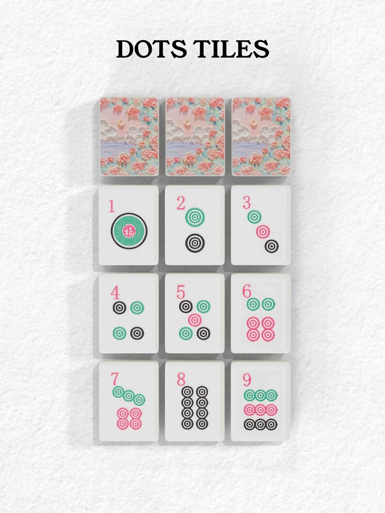 The image is a collage of nine tiles, each with a different design and number, arranged in a grid pattern.