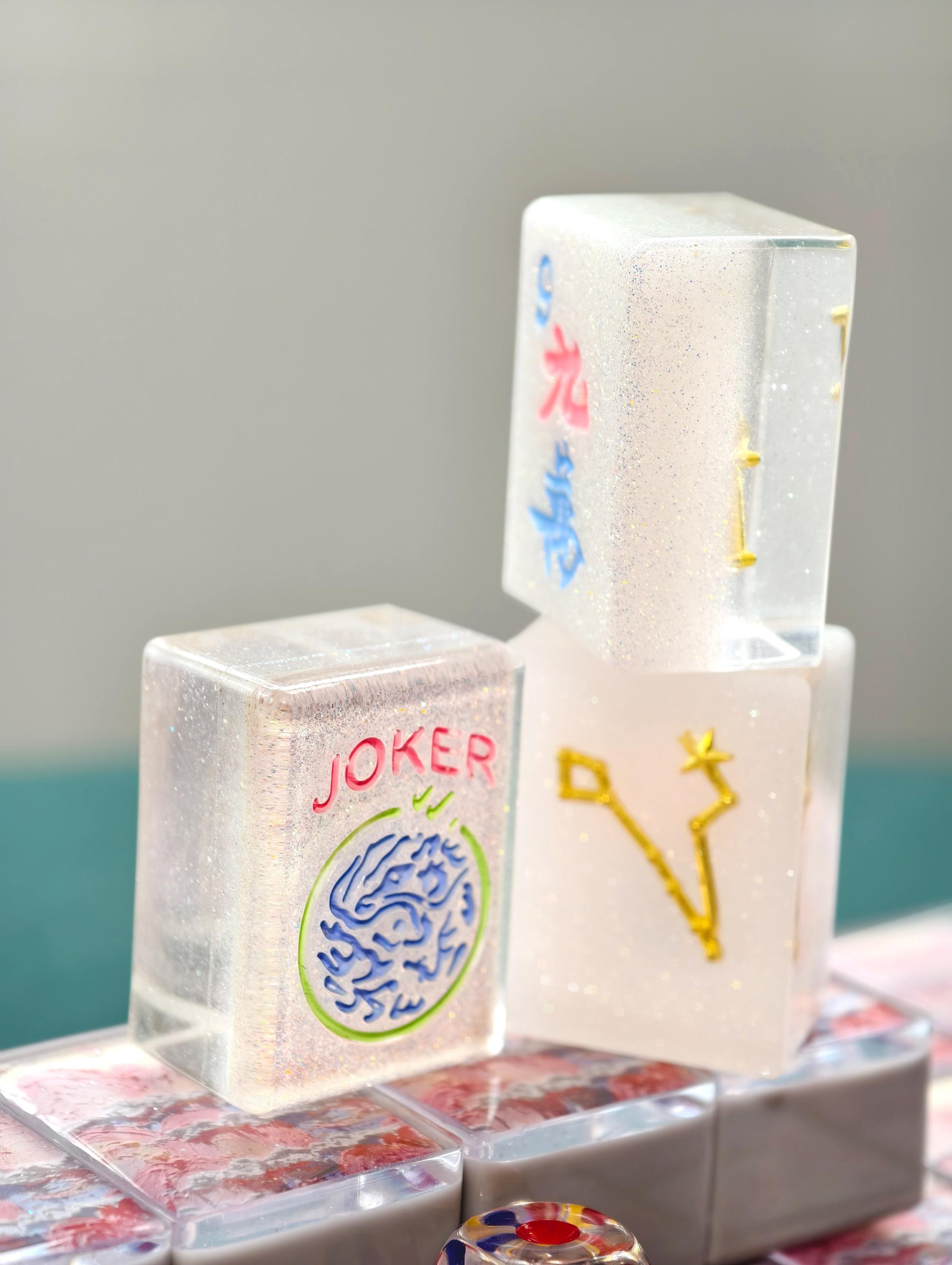 White Mahjong Set, Custom Resin Mahjong From Photo, Personalized Mahjong Tiles, Custom Your Fun Mahjong, Riichi Joker Mahjong Gifts for Him