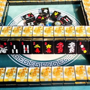 Mahjong-Fliesen, Mahjong-Set, Mahjong, Mahjong-Fliesenset, amerikanische Mahjong-Fliesen, Mah-Jong-Fliesen, Mahj-Set, benutzerdefinierte Riichi Mahjong, Resin Mahjong
