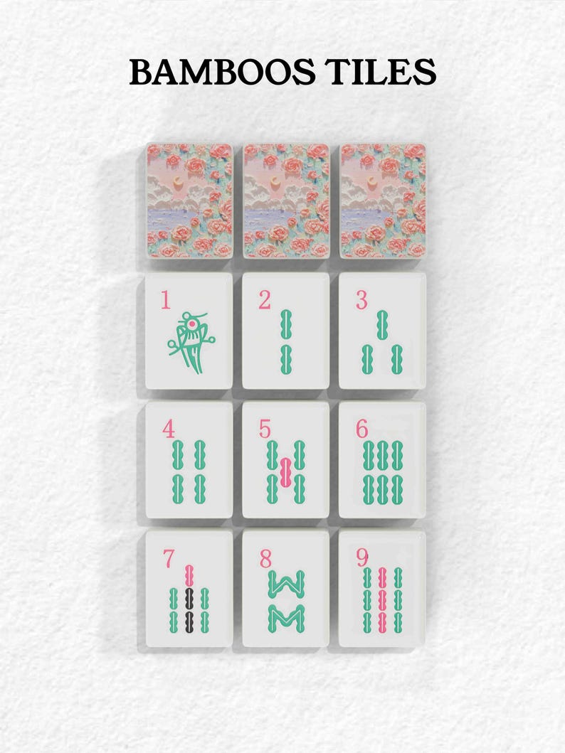 a collection of tiles with various floral designs, arranged in a grid pattern.