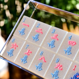 Mahjong Set, benutzerdefinierte Mahjong aus Harz, Mahjong-Kacheln, Harzanhänger, amerikanische Mahjong-Kacheln, benutzerdefinierte Mahjong, Mahjongg-Player-Geschenke, Mahjongg-Geschenke